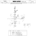 Page F Diagram and Parts List for BC2500LE Type 2 Weed Eater Trimmer